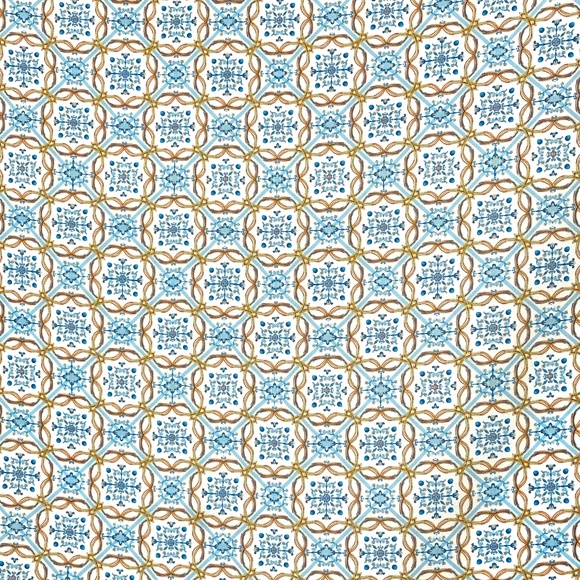 NWT SILKLETTE Kaleidoscope 100% Fine Silk Kerchief Scarf BLUE + WHITE - Picture 4 of 4